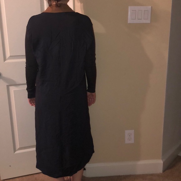 Marni collared silk dress wool sleeves charcoal 40 - Picture 5 of 5